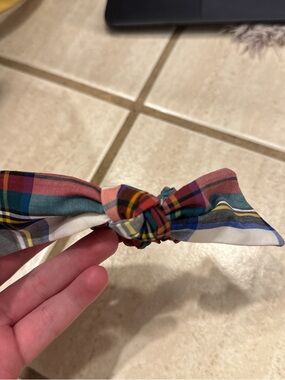 Multicolor Plaid Kids Hair Bow Headband